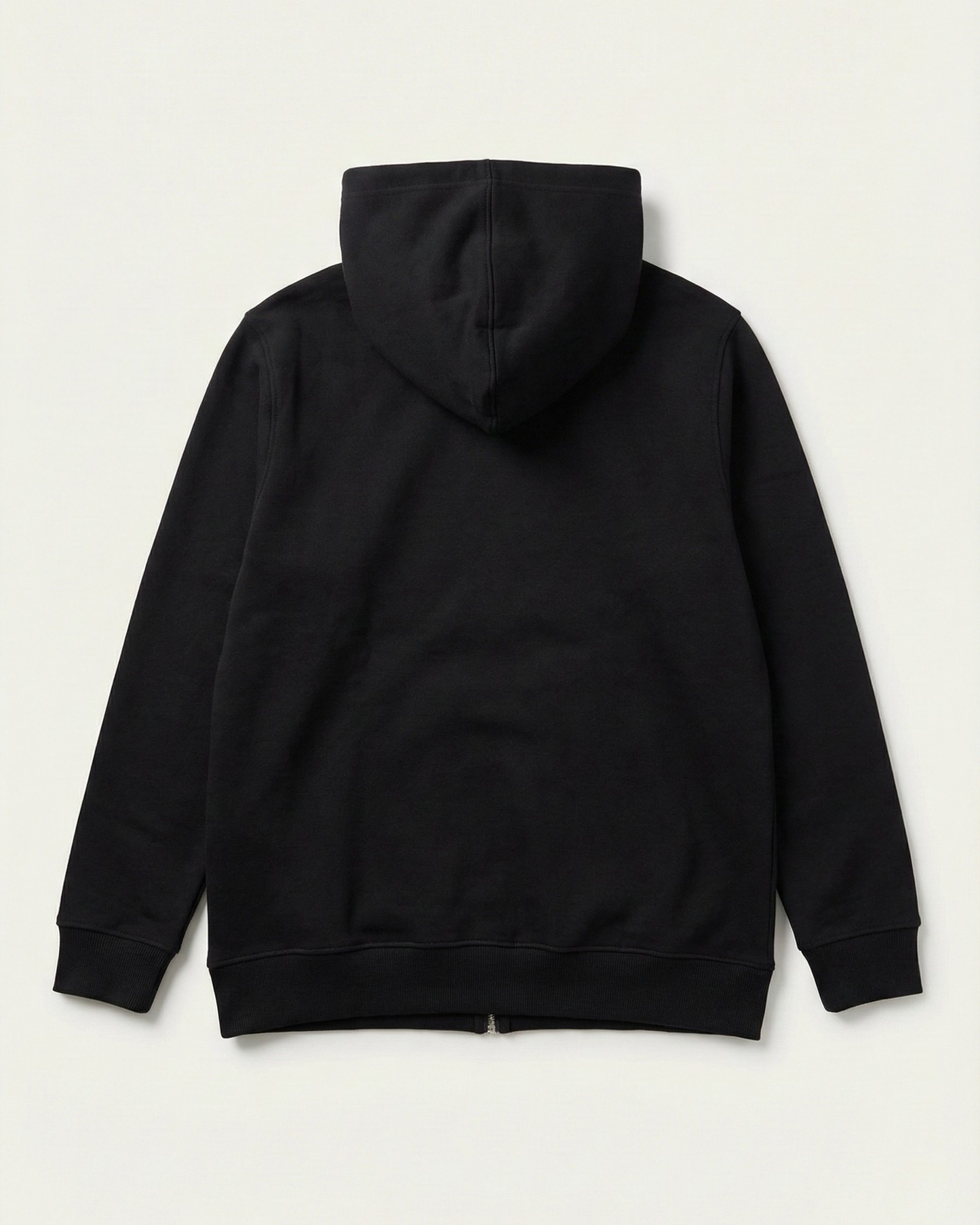 Solid Zip Hoodie — Black