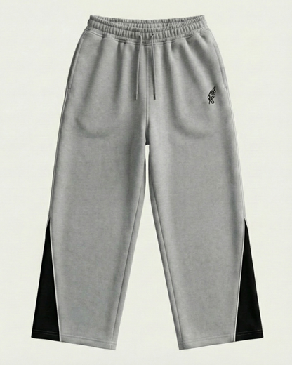 Real Baggy Joggers // Grey x Black Contrast Panel