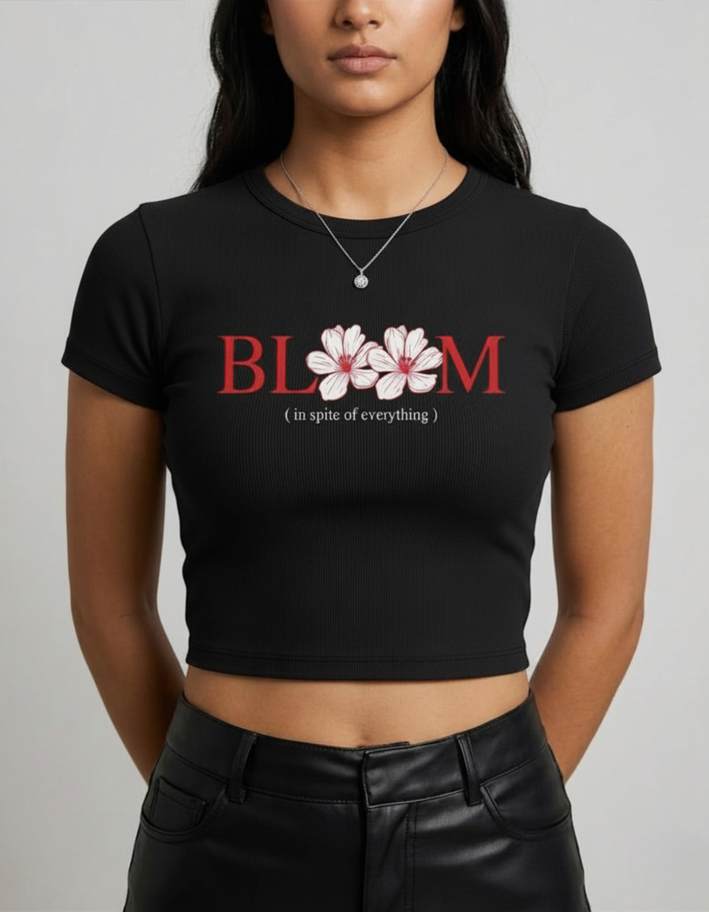 Bloom Tee | Black BBT for Women