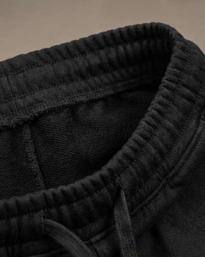 Real Baggy Joggers // Jet Black x Contrast Panel