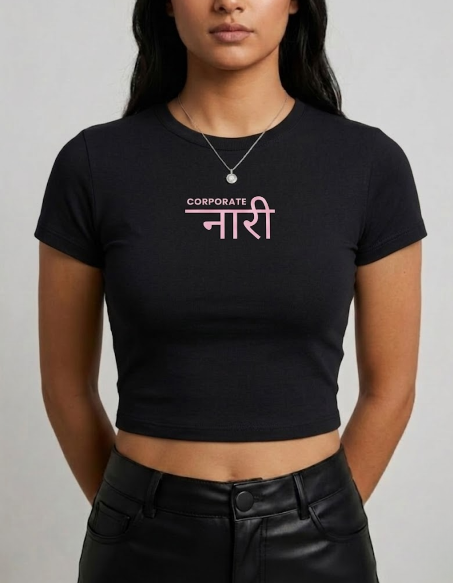 Corporate Nari Tee | Black BBT for Women