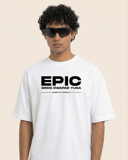 EPIC Tee | Mahabharata Yuddha Edition WHITE