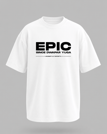 EPIC Tee | Mahabharata Yuddha Edition WHITE
