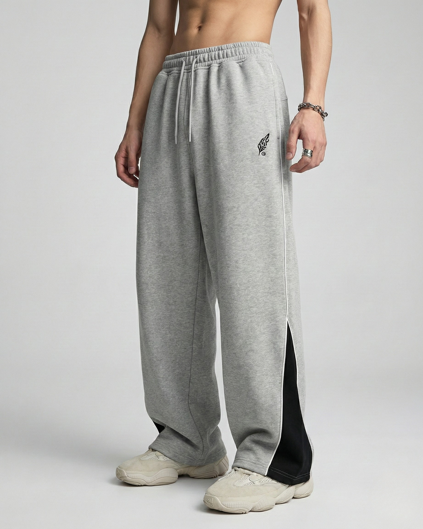 Real Baggy Joggers // Grey x Black Contrast Panel