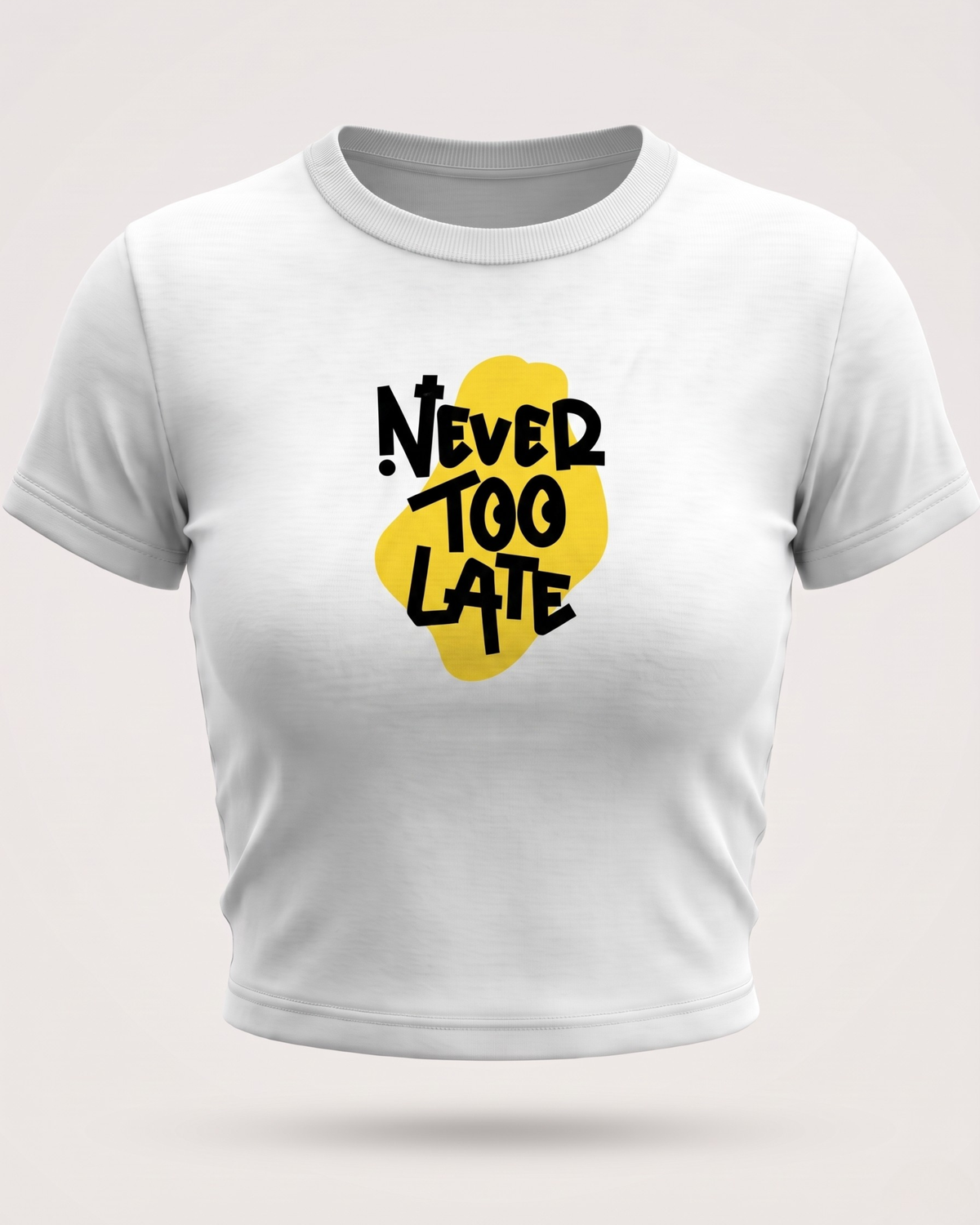 Too Late Tee | White BBT for Women